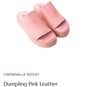 L'INTERVALLE Pink Leather Mules